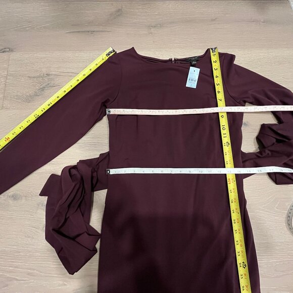 Ann Taylor Petite Tie Waist Long Sleeve Midi Sheath Dress NWT - Picture 6 of 9